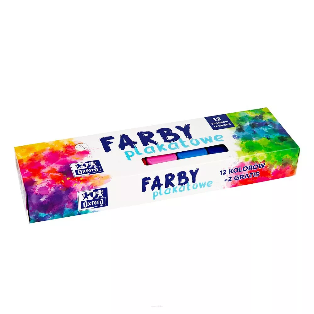 Farby Plakatowe Oxford 12 Kolorów smartkleks.pl