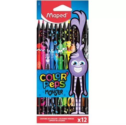 Kredki Ołówkowe MAPED Color PePs Monster 12 Kolorów