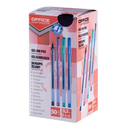 Długopis żelowy OFFICE PRODUCTS 0,5mm czarny