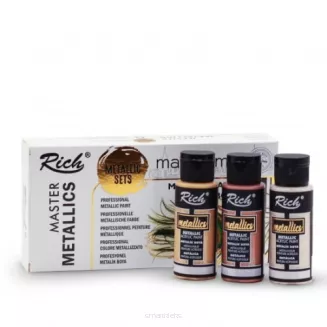 Farby Akrylowe Metaliczne 6X60ml RICH