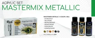 Farby Akrylowe Metaliczne 6X60ml RICH