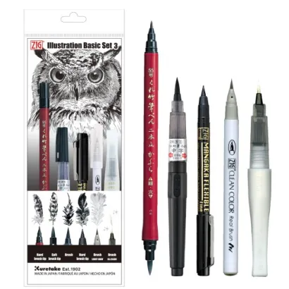 KURETAKE ZESTAW INKTOBER 5szt ZIG ILLUSTRATION BASIC SET3