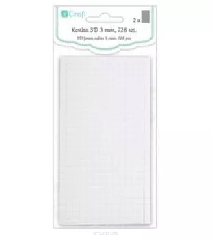 Kostka 3D Klejąca Dwustronna 3mm 728szt
