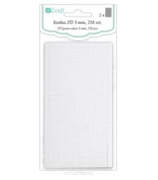 Kostka 3D Klejąca Dwustronna 3mm 728szt