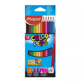 Kredki drewniane trójkątne Maped Color'Peps 12 kolorów