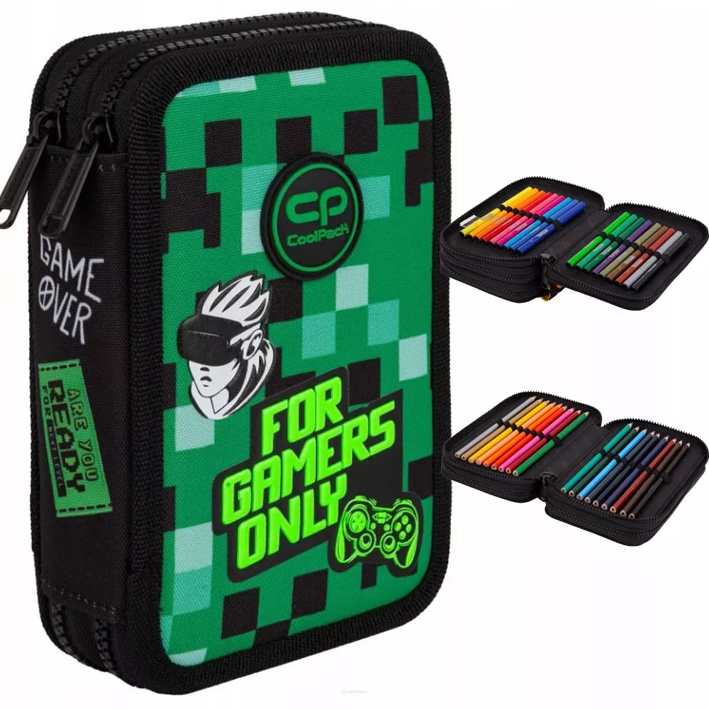 Piórnik Dwukomorowy Z Wyposażeniem Jumper 2 Game Zone  SmartKleks.pl