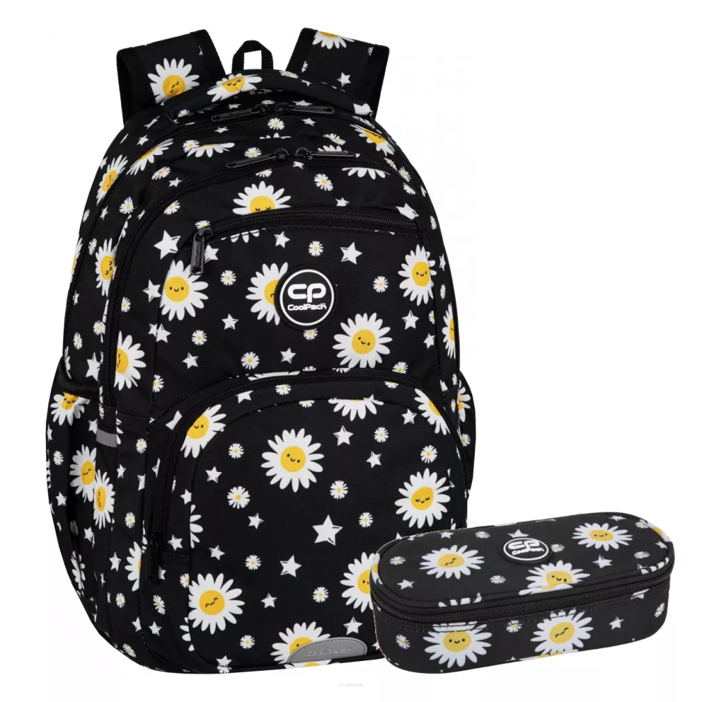 Plecak Szkolny CoolPack Pick Daisy Black z Piórnikiem