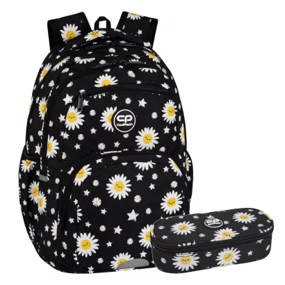 Plecak Szkolny CoolPack Pick Daisy Black z Piórnikiem