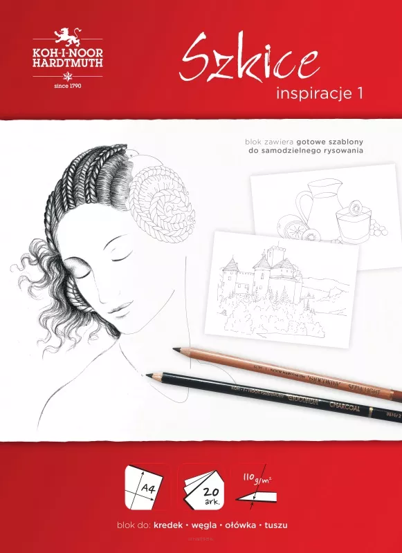 KOH-I-NOOR Blok Szkicownik Inspiracje 1 A4 Szablon  SmartKleks.pl