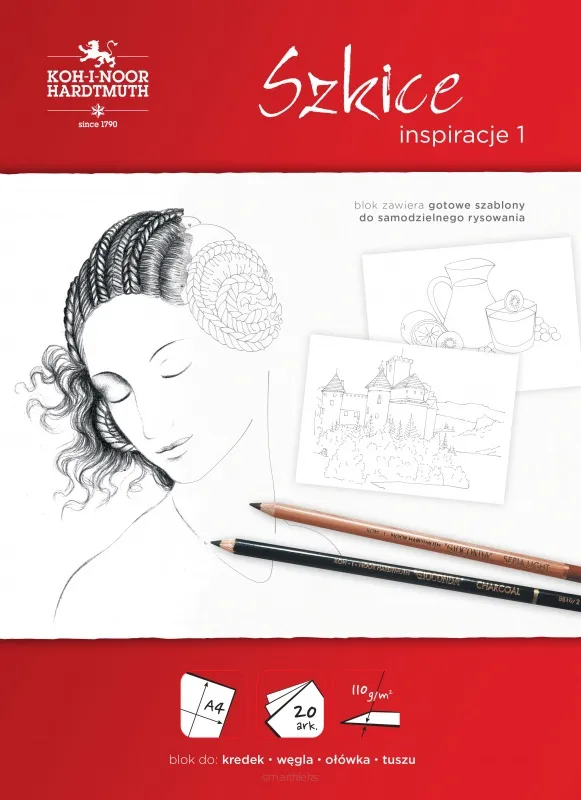 KOH-I-NOOR Blok Szkicownik Inspiracje 1 A4 Szablon  SmartKleks.pl