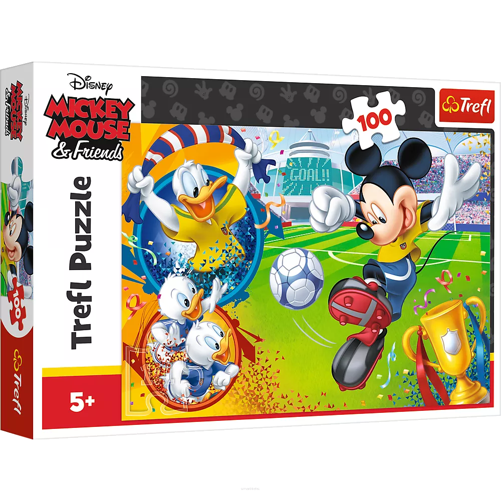 Puzzle Trefl 100 Elementów Myszka Miki na boisku SmartKleks.pl