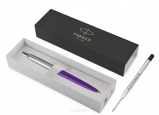 Długopis Parker Jotter Fioletowy Wkład Czarny i Niebieski - 2