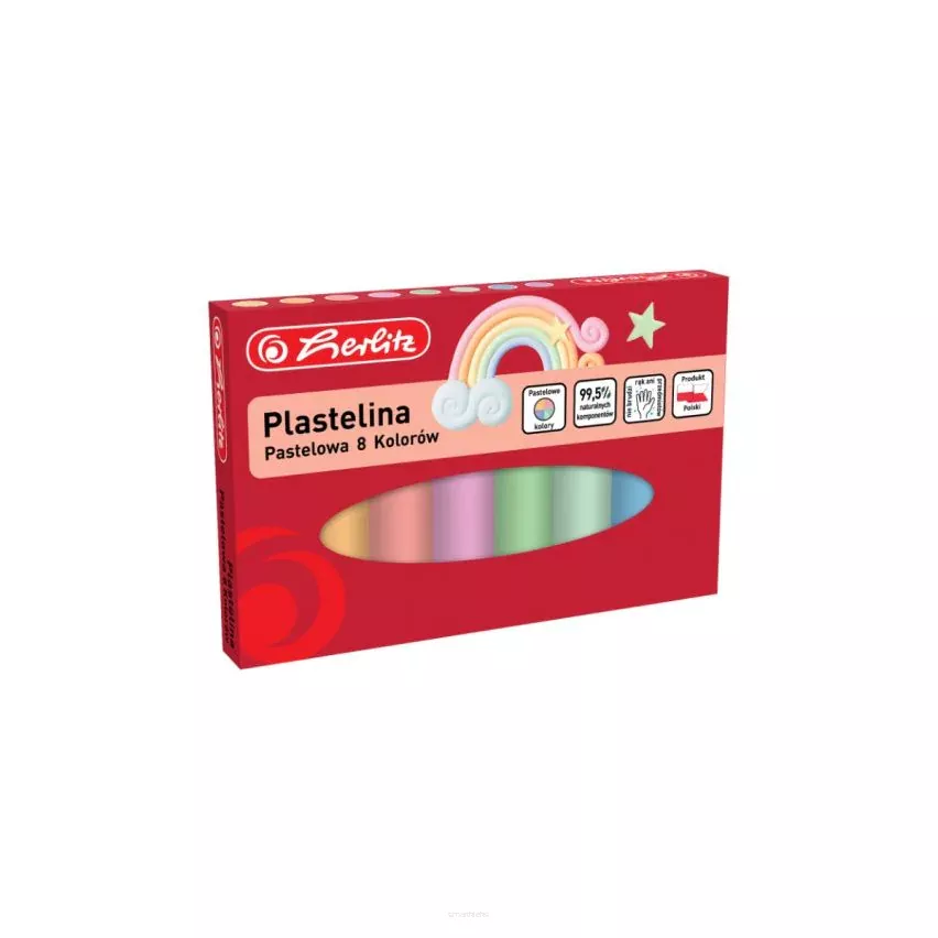 Plastelina Pastelowa Herlitz 8 Kolorów SmartKleks.pl
