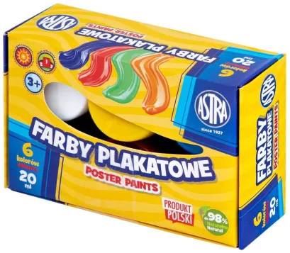 Farby plakatowe Astra 6 kolorów