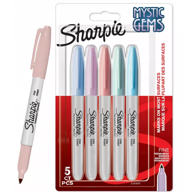 Markery Permanentne Sharpie Mystic Gems 5 Kolorów Fine smartkleks.pl