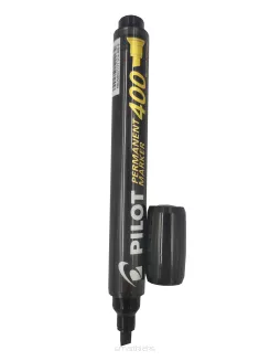 Zestaw 10x Marker permanentny ścięty Pilot SCA-400-B Czarny - 2