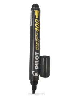 Zestaw 10x Marker permanentny ścięty Pilot SCA-400-B Czarny - 2