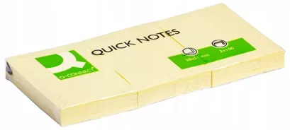 Karteczki Samoprzylepne 3x100 sztuk Żółte Q-Connect