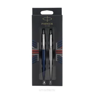 Zestaw Parker Jotter Duo długopis Royal Blue CT + długopis Stalowy Gel CT smartkleks.pl