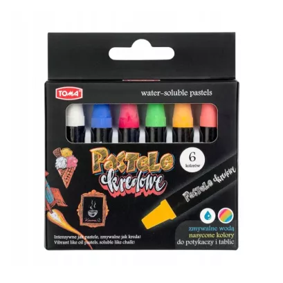 TOMA kredki pastele kredowe 6kol