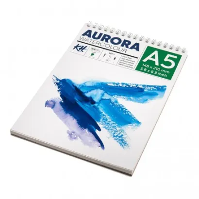 Blok akwarelowy, spirala Aurora RGH, A5, 300 g, 12 ark.