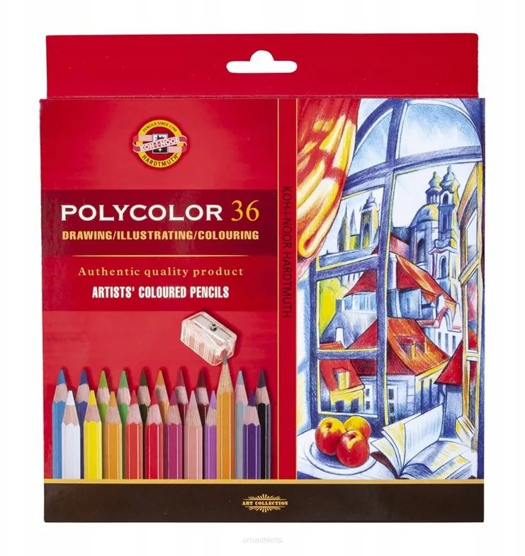 Kredki Ołówkowe Artystyczne Koh-I-Noor Polycolor 36 smartkleks.pl