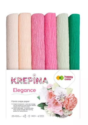 Krepina Krepa Dekoracyjna Do Tworzenia Kwiatów Happy Color Elegance