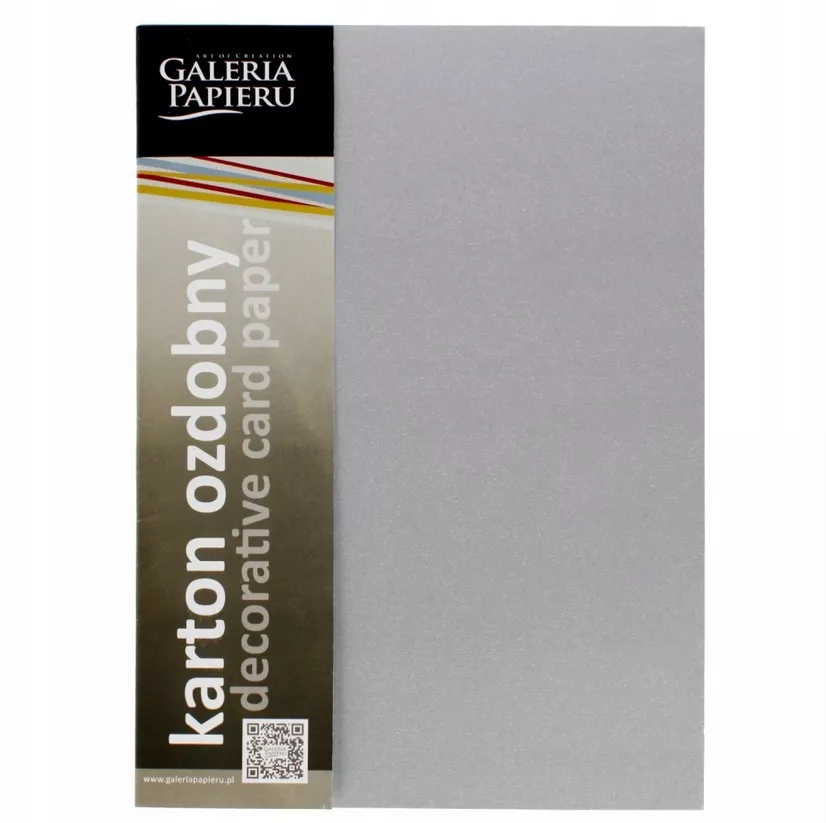 Karton Ozdobny Millenium Srebrny 180g A4 Galeria Papieru smartkleks.pl