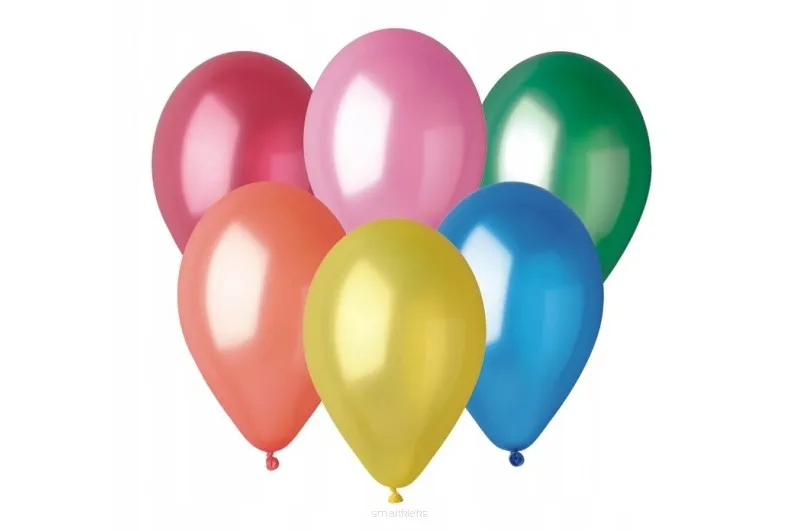 Balony 100 sztuk Metalizowane Mix Kolorów Gemar