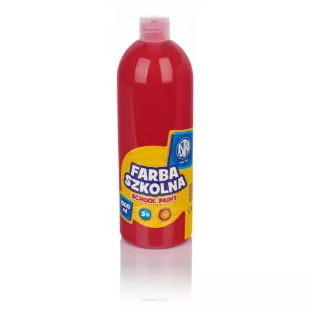 Farba Szkolna 1000 ml Czerwona, Astra