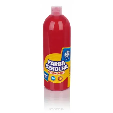 Farba Szkolna 1000 ml Czerwona, Astra