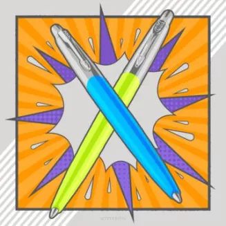 Zestaw Długopisy Parker Jotter Lime&Blue Pop Art CT smartkleks.pl