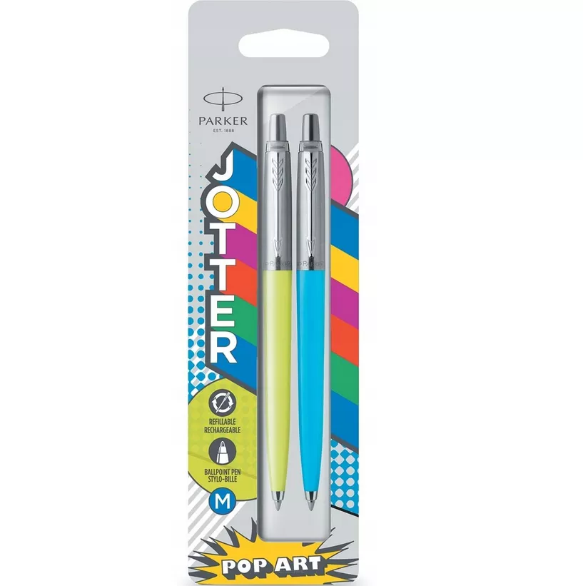 Zestaw Długopisy Parker Jotter Lime&Blue Pop Art CT smartkleks.pl
