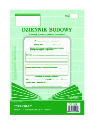 Dziennik Budowy Typograf 02275
