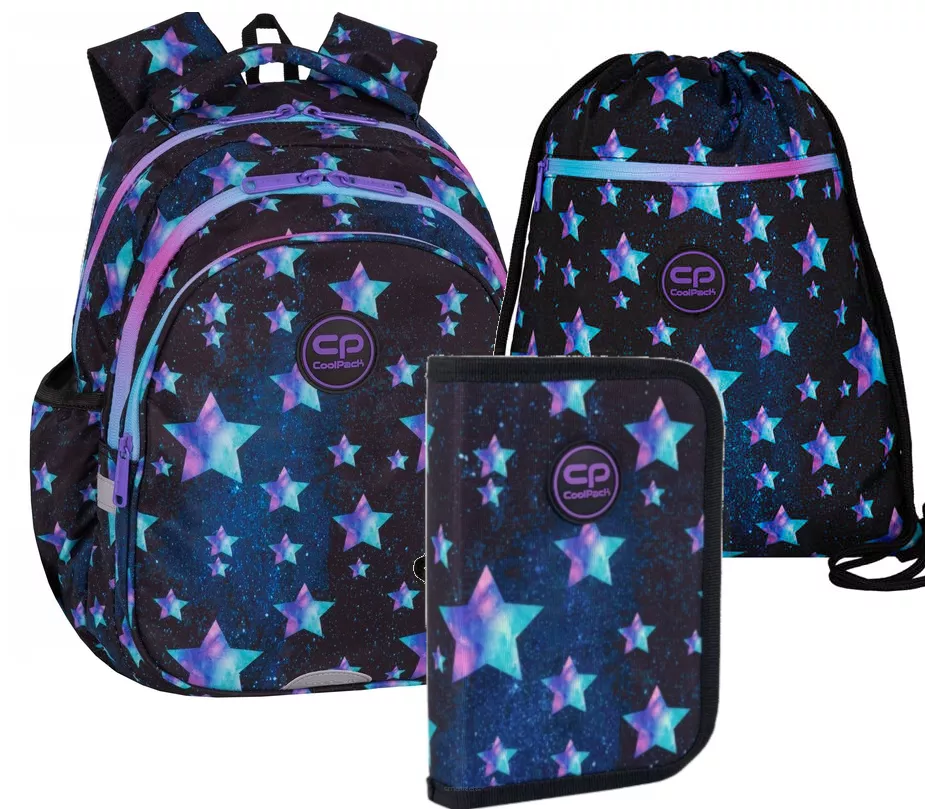 Zestaw Plecak CoolPack Jerry Star Night + Worek + Piórnik smartkleks.pl