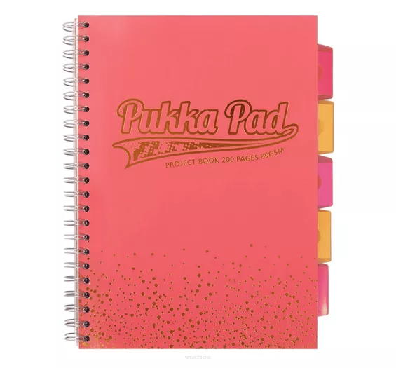 Kołozeszyt  A4/200 Kratka Przekładki Pukka Pad Różowy