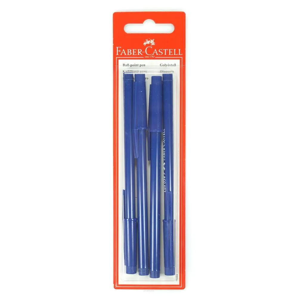 4 x Długopis Faber-Castell 034 Niebieski 1mm