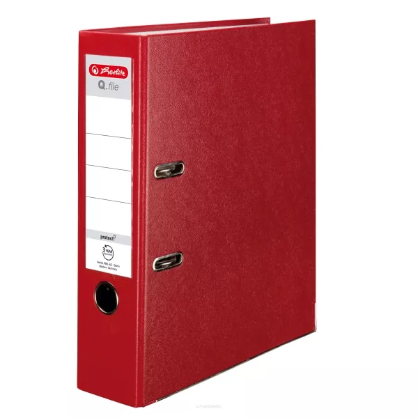 Segregator Herlitz Q.file 8 cm A4 Czerwony