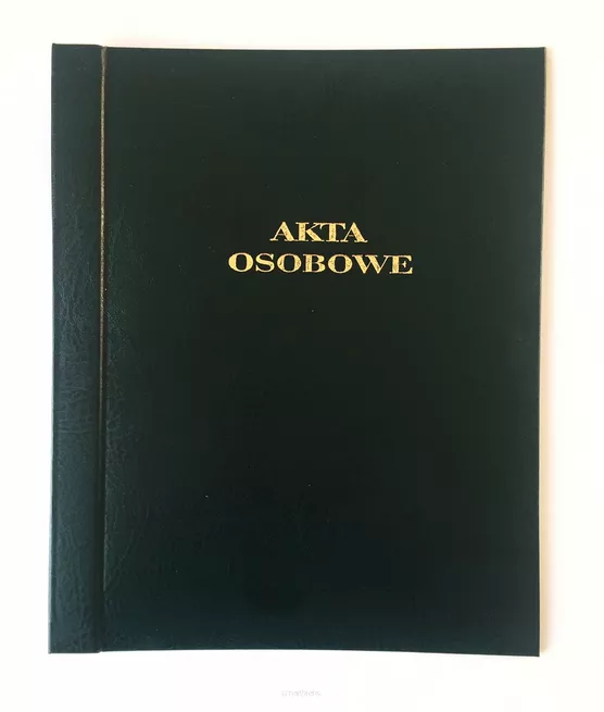 Teczka do Akt Osobowych Zielona Twarda Skóropodobna