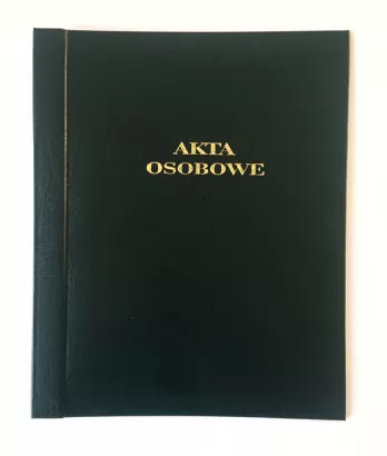 Teczka do Akt Osobowych Zielona Twarda Skóropodobna