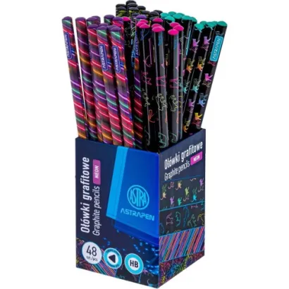 Ołówek Astra ASTRAPEN Neon Cats grafitowy HB trójkątny