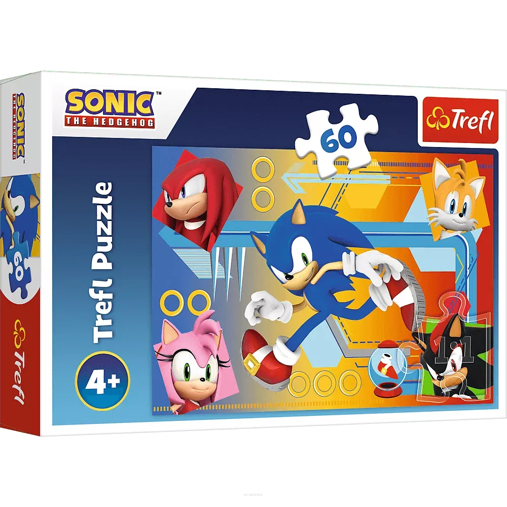 Puzzle Trefl 60 Elementów Sonic w Akcji smartkleks.pl