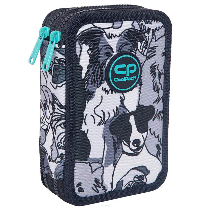 Piórnik Dwukomorowy Z Wyposażeniem Jumper 2 Dogs Planet F066708