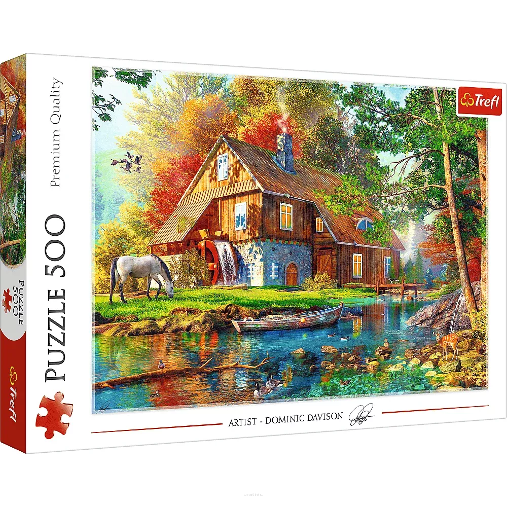 Puzzle Trefl 500 Elementów Chatka nad Rzeką  SmartKleks.pl