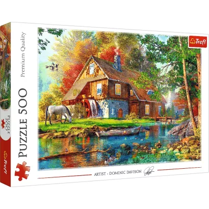 Puzzle Trefl 500 Elementów Chatka nad Rzeką