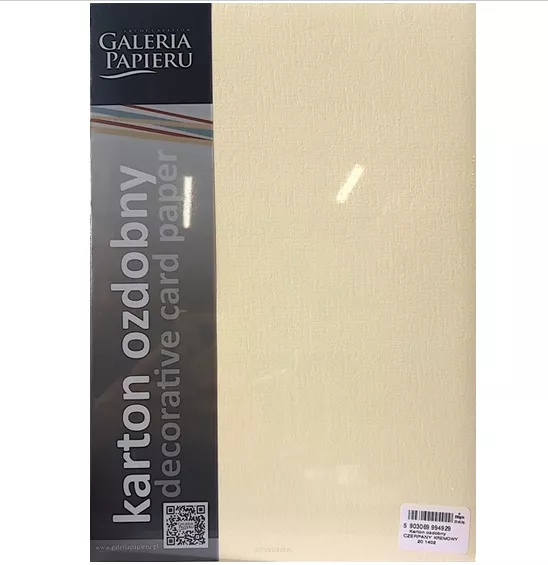 Karton Ozdobny Czerpany Kremowy Galeria Papieru