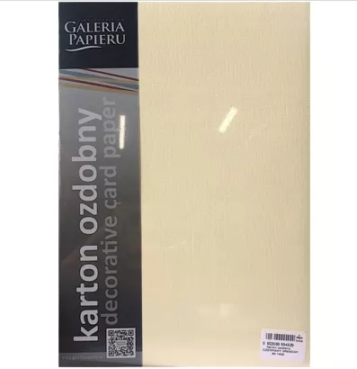 Karton Ozdobny Czerpany Kremowy Galeria Papieru