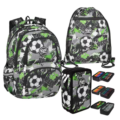 Plecak dziecięcy CoolPack Spiner Termic Let's Gol + Piórnik + Worek