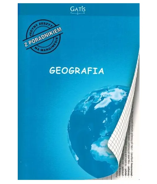 Zeszyt Tematyczny - Geografia A5/60 w Kratkę z Poradnikiem Gatis smartkleks.pl