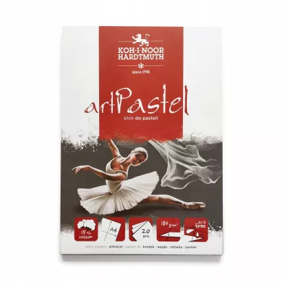 Blok do Pasteli Koh-I-Noor ArtPastel Antracyt A4 180 g 20 k